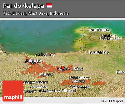 Satellite Panoramic Map of Pandokkelapa