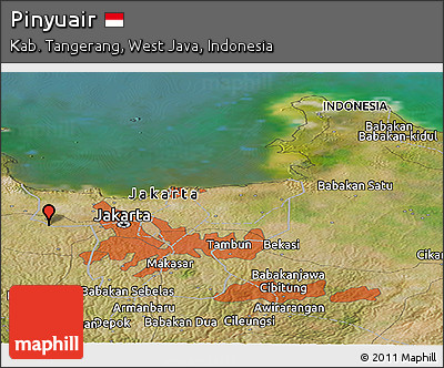 Satellite Panoramic Map of Pinyuair