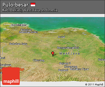Satellite Panoramic Map of Pulo-besar