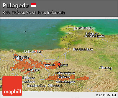 Satellite Panoramic Map of Pulogede