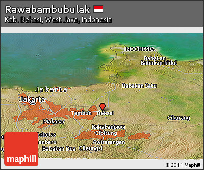 Satellite Panoramic Map of Rawabambubulak
