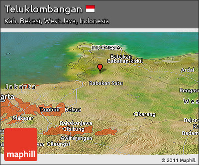 Satellite Panoramic Map of Teluklombangan