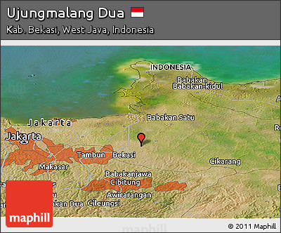 Satellite Panoramic Map of Ujungmalang Dua