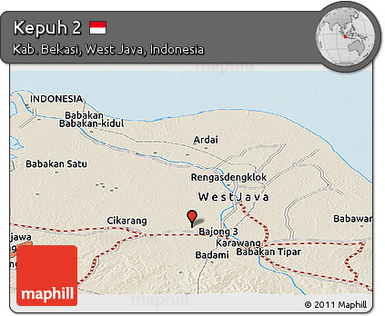 Shaded Relief Panoramic Map of Kepuh 2