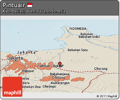 Shaded Relief Panoramic Map of Pintuair