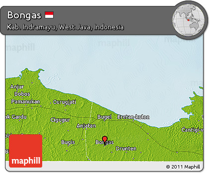 Physical 3D Map of Bongas