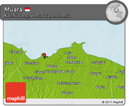 Physical 3D Map of Muara