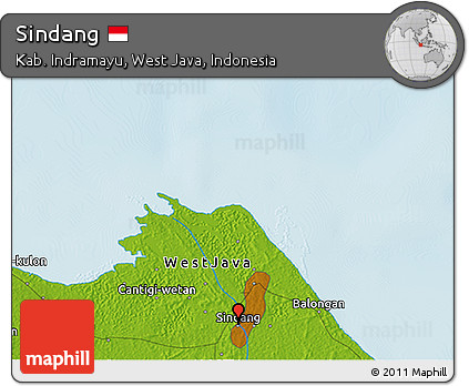 Physical 3D Map of Sindang