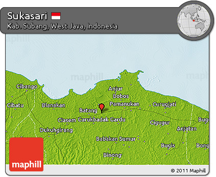 Physical 3D Map of Sukasari