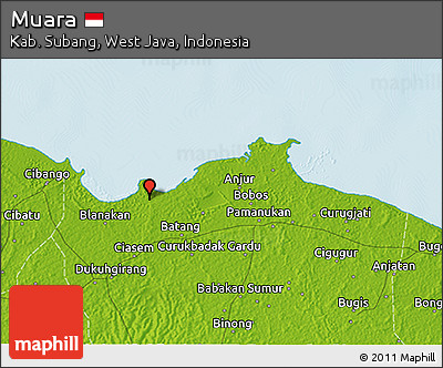 Physical 3D Map of Muara