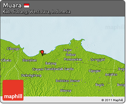 Physical 3D Map of Muara