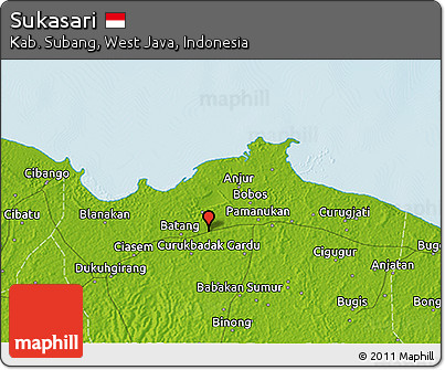 Physical 3D Map of Sukasari