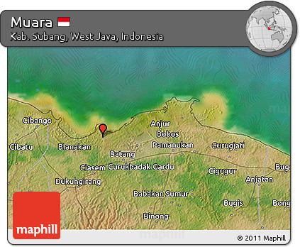 Satellite 3D Map of Muara