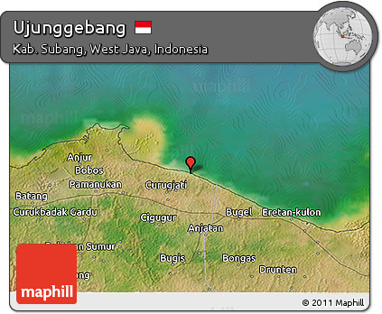Satellite 3D Map of Ujunggebang