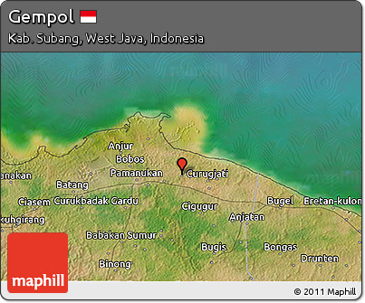 Satellite 3D Map of Gempol