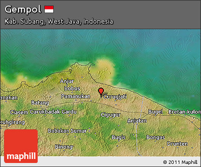 Satellite 3D Map of Gempol