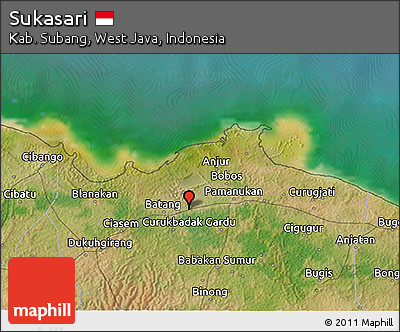 Satellite 3D Map of Sukasari