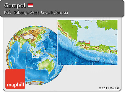 Physical Location Map of Gempol