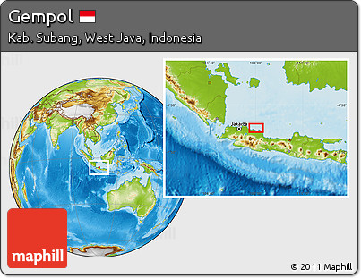 Physical Location Map of Gempol