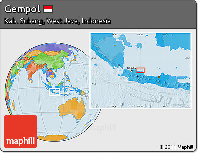 Political Location Map of Gempol
