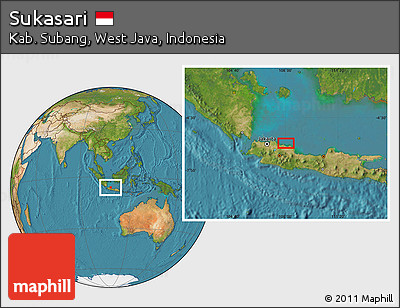Satellite Location Map of Sukasari