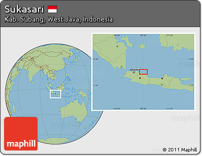 Savanna Style Location Map of Sukasari
