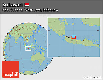 Savanna Style Location Map of Sukasari