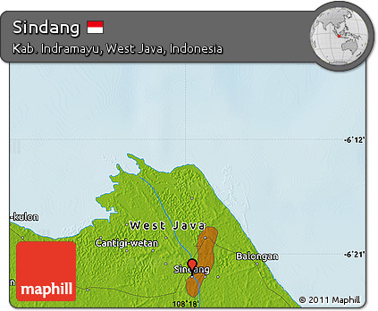 Physical Map of Sindang
