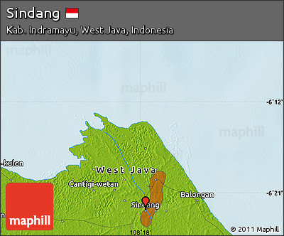Physical Map of Sindang