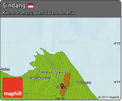 Physical Map of Sindang