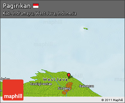 Physical Panoramic Map of Pagirikan