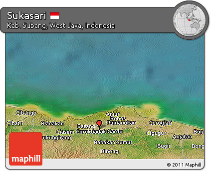 Satellite Panoramic Map of Sukasari