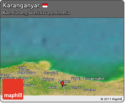 Satellite Panoramic Map of Karanganyar