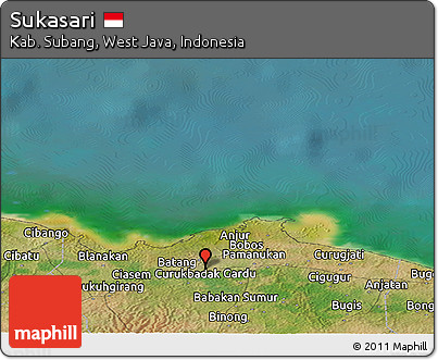 Satellite Panoramic Map of Sukasari
