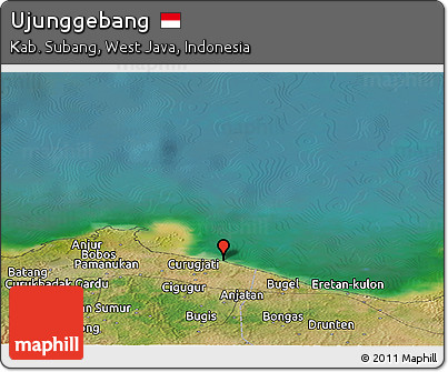 Satellite Panoramic Map of Ujunggebang