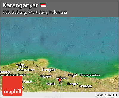 Satellite Panoramic Map of Karanganyar