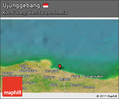 Satellite Panoramic Map of Ujunggebang