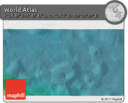 Satellite 3D Map of the Area around 6° 7' 16" S, 108° 52' 30" E