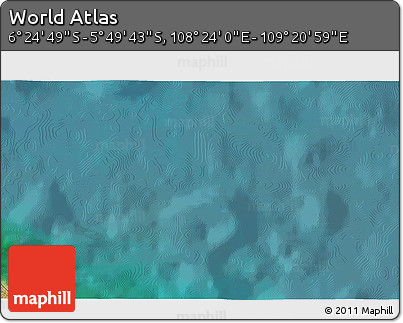 Satellite 3D Map of the Area around 6° 7' 16" S, 108° 52' 30" E