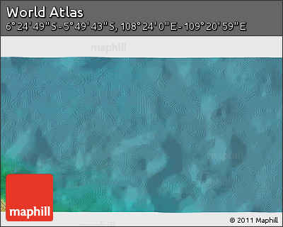 Satellite 3D Map of the Area around 6° 7' 16" S, 108° 52' 30" E