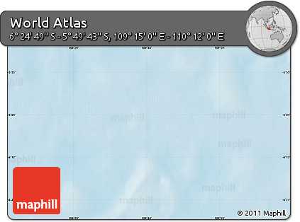 Physical Map of the Area around 6° 7' 16" S, 109° 43' 29" E