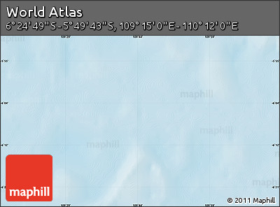 Physical Map of the Area around 6° 7' 16" S, 109° 43' 29" E