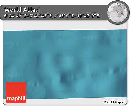 Satellite 3D Map of the Area around 6° 7' 16" S, 10° 16' 30" E
