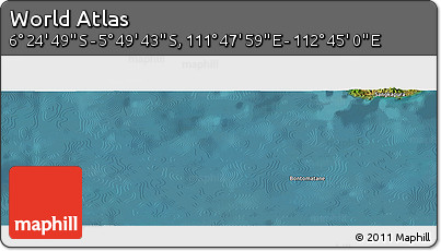 Satellite Panoramic Map of the Area around 6° 7' 16" S, 112° 16' 30" E