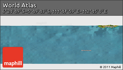 Satellite Panoramic Map of the Area around 6° 7' 16" S, 112° 16' 30" E