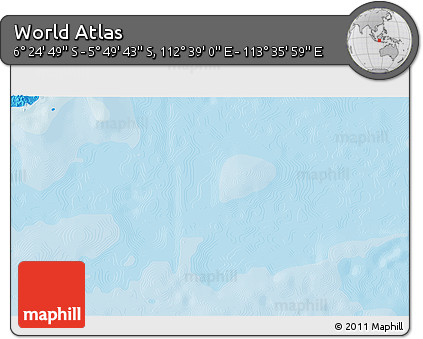 Political 3D Map of the Area around 6° 7' 16" S, 113° 7' 30" E