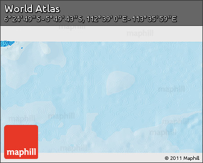 Political 3D Map of the Area around 6° 7' 16" S, 113° 7' 30" E