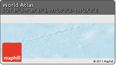 Physical Panoramic Map of the Area around 6° 7' 16" S, 113° 58' 29" E