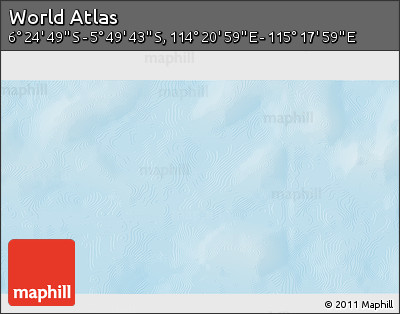 Physical 3D Map of the Area around 6° 7' 16" S, 114° 49' 29" E