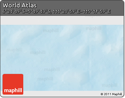 Physical 3D Map of the Area around 6° 7' 16" S, 114° 49' 29" E